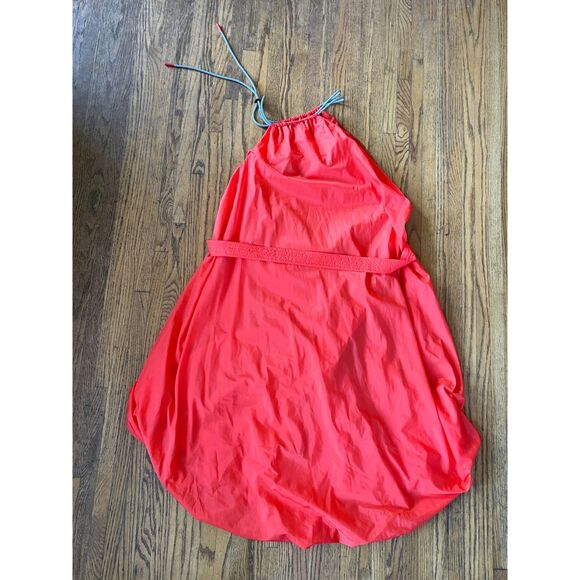 Adolfo Dominguez Orange 2022 Fall Parachute Midi Dress Women's Size 4 - Picture 3 of 15